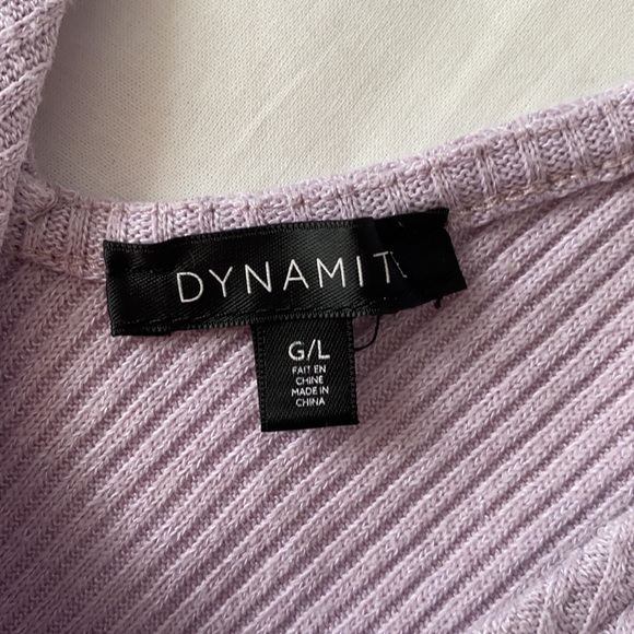 Purple ribbed tank top - Picture 2 of 2